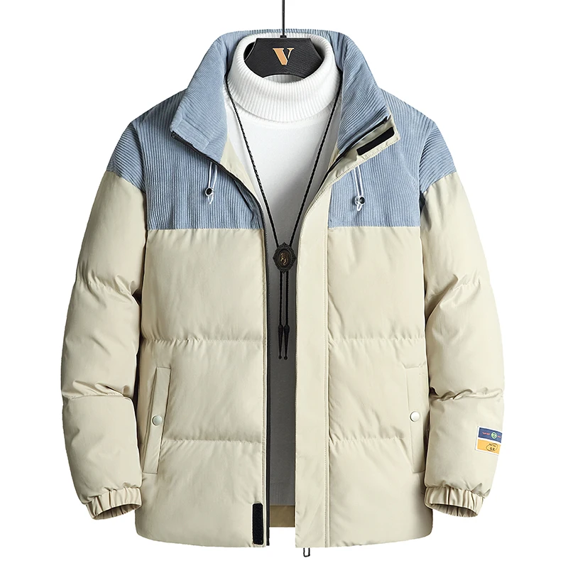 Winter New Parkas Men Casual Harajuku Cotton Padded Coat Mens Warm Thicken Fashion Windproof Parka Jackets Outerwear Clothing