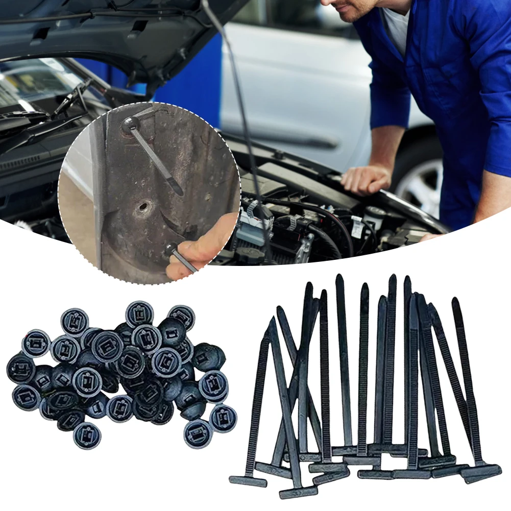 10/20/30/50/100Pcs Universal Nylon Cable Zip Ties Multifunctional Heavy Duty Zip Tie Buckle Buckle Through Nail Cable Tie Buckle