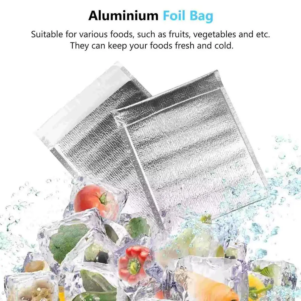 Insulated Aluminum Foil Cooler Bags with Closure – Reusable Thermal Storage Bags for Ho... - SKU ICB16829 - UGI Packaging