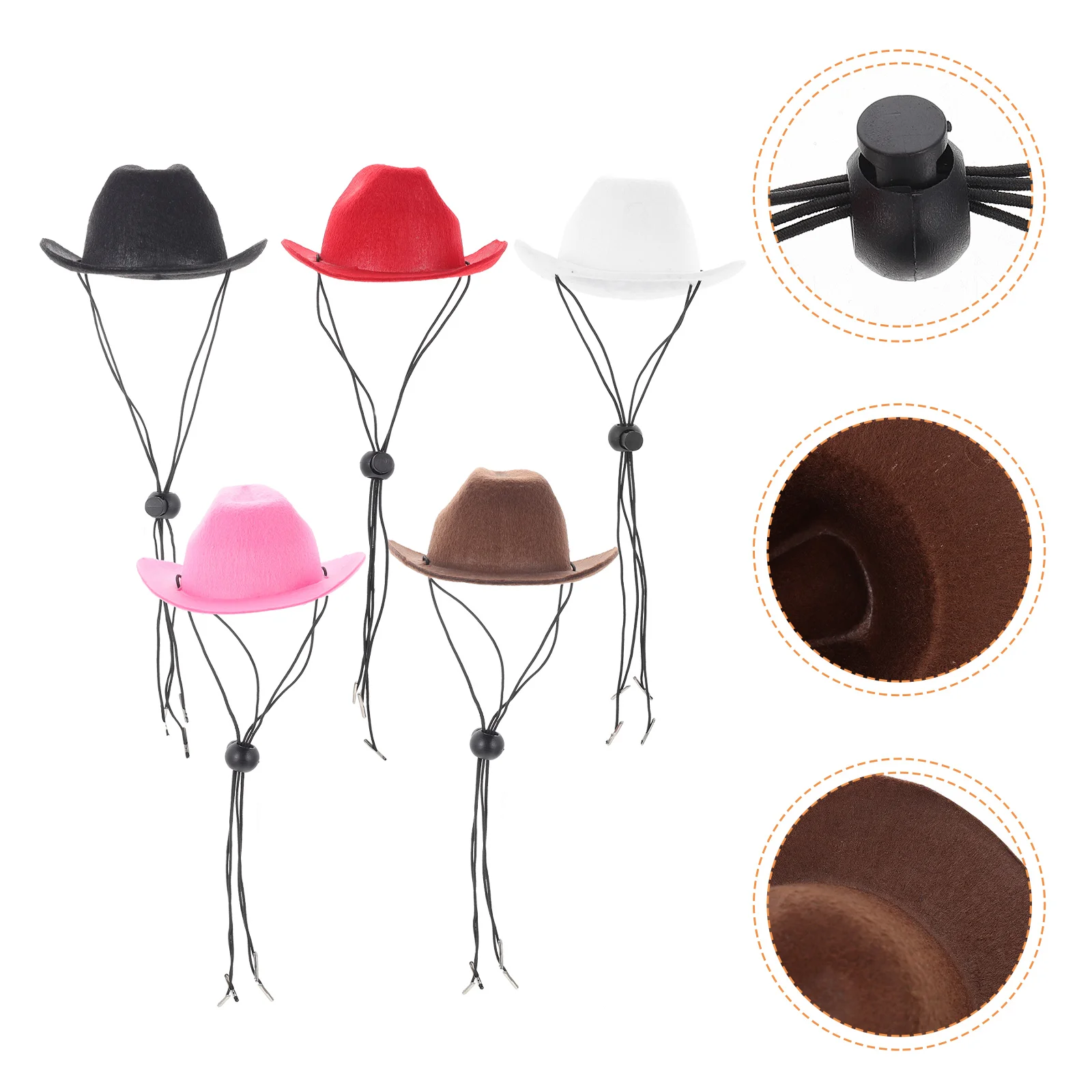

5 Pcs Decor Pet Hat Party Dog Decorative Kitten Multifunction Wear-resistant Cat