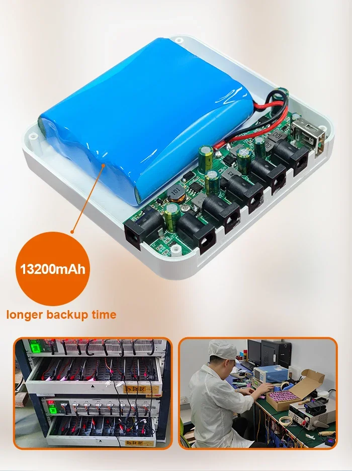 Description Picture 5 of item13200mAh Mini Ups Uninterruptible Power Supply DC 19V 12V 9V 5V Router Optical Cat Adapter Backup Power Supply for ONU