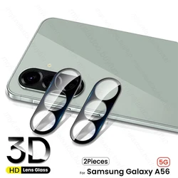 2 - Pack 3D Glass Rear Lens Protector Case with Curved Back Camera Shield for Samsung A17 5G (Black - 2Pcs)