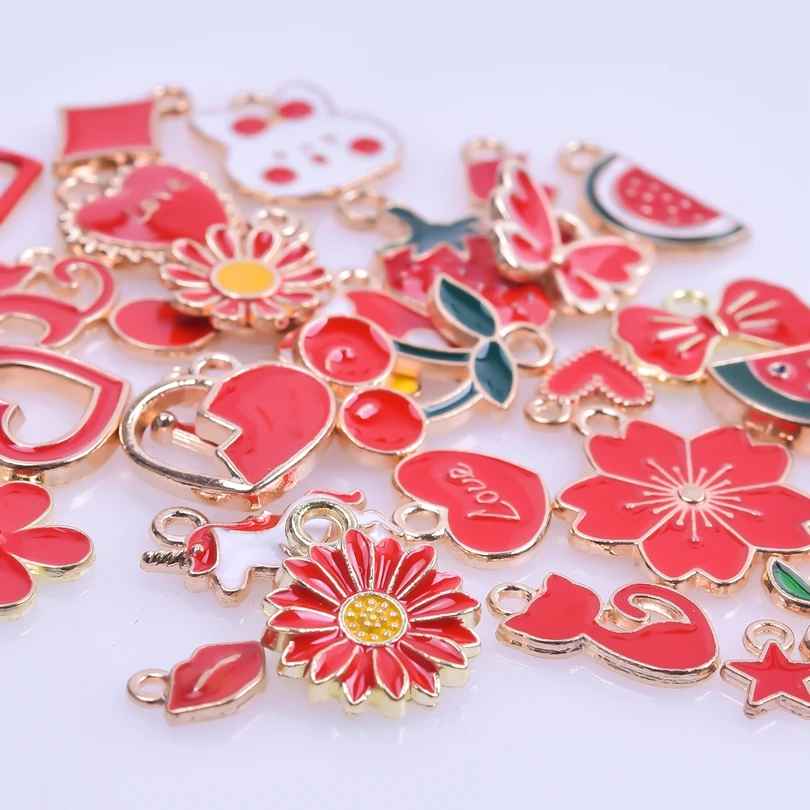 30pcs Fruit Style Alloy Charms Jewelry Charms Lovely Fruit Charms Diy  Jewelry Making Material
