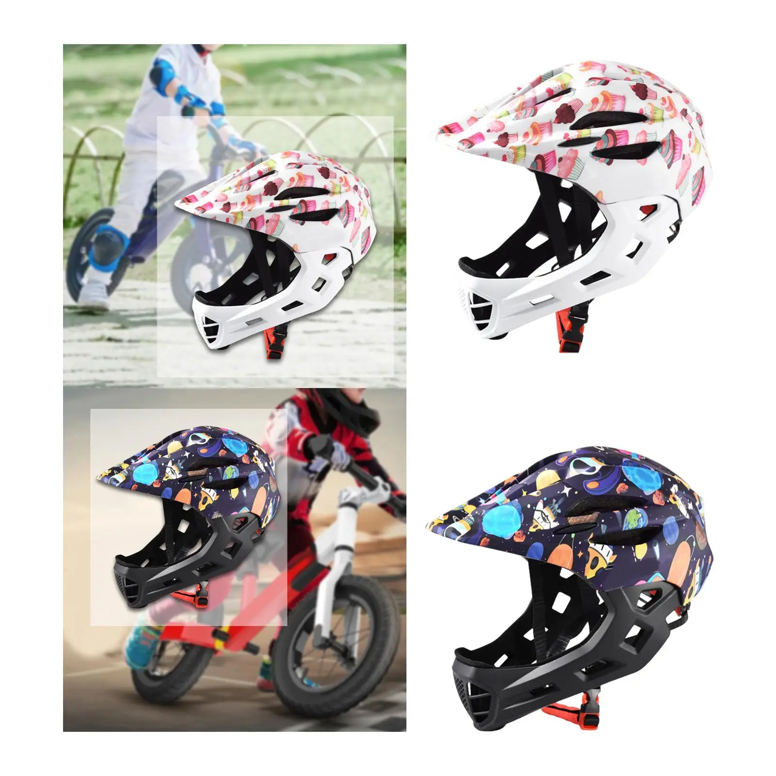 Kids Bike Helmet Breathable Shockproof Full Cover Helmet for Skateboarding Outdoor Sports Rock Climbing Riding Cycling Equipment