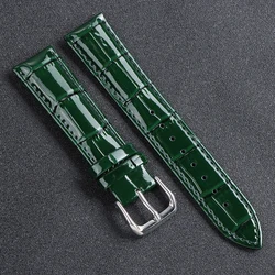 Luxurious Glossy Calfskin Leather Watchband - Premium Watch Strap Accessory - 18mm (Green)