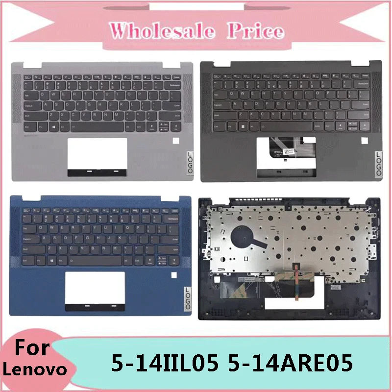 

New Original For Lenovo Ideapad Flex 5-14IIL05 5-14ARE05 5-14ITL05 5-14 Laptop Palmrest Case Keyboard US Version Upper Cover