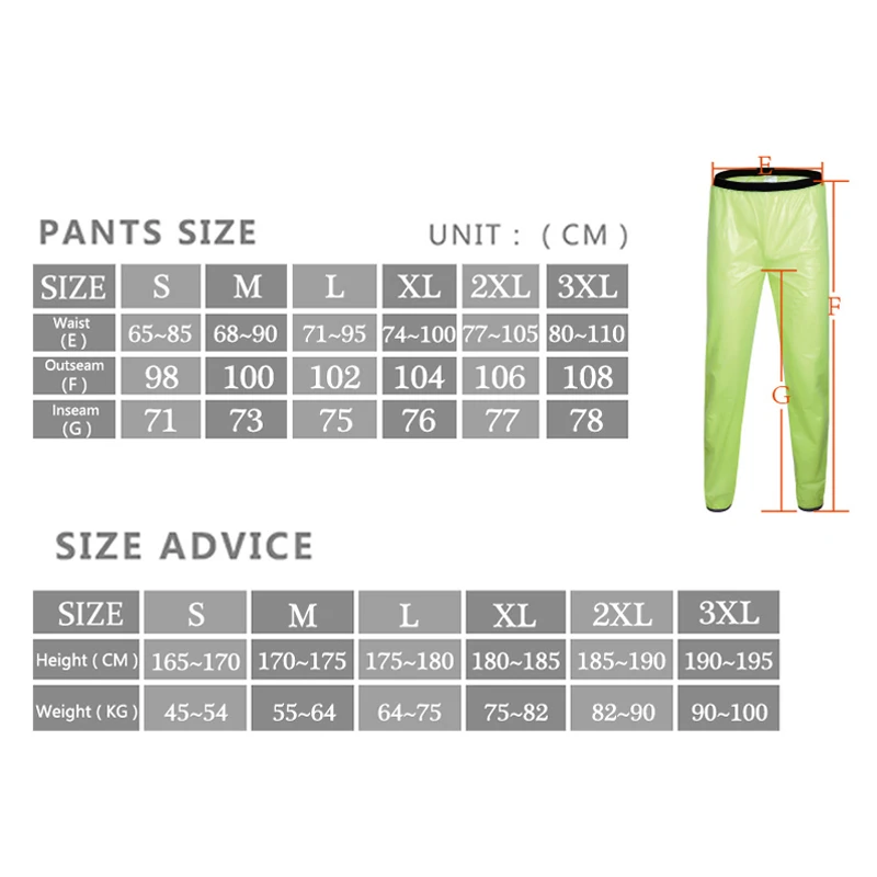 Description Picture 3 of itemX-TIGER Cycling Rain Pants Waterproof Quick-Dry MTB Bike Cycling Outdoor Sports Multi-use Running Hiking Camping Fishing Biking