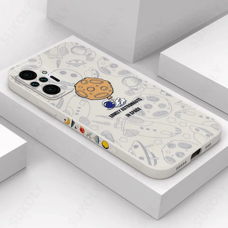 thumbnail image 1 of Funda de silicona suave para Xiaomi Redmi Note 10, 12, 11, 12 Pro, 13 Pro, 5G, 11S, Poco X5, X6, 13T, 11T, 12T Pro, Redmi K70E, astronauta, 1 of 5