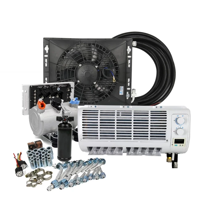 Universal Wall-mounted Auto Electric Air Conditioning Compressor  Conditioner 12/24 volts for Car Van Street