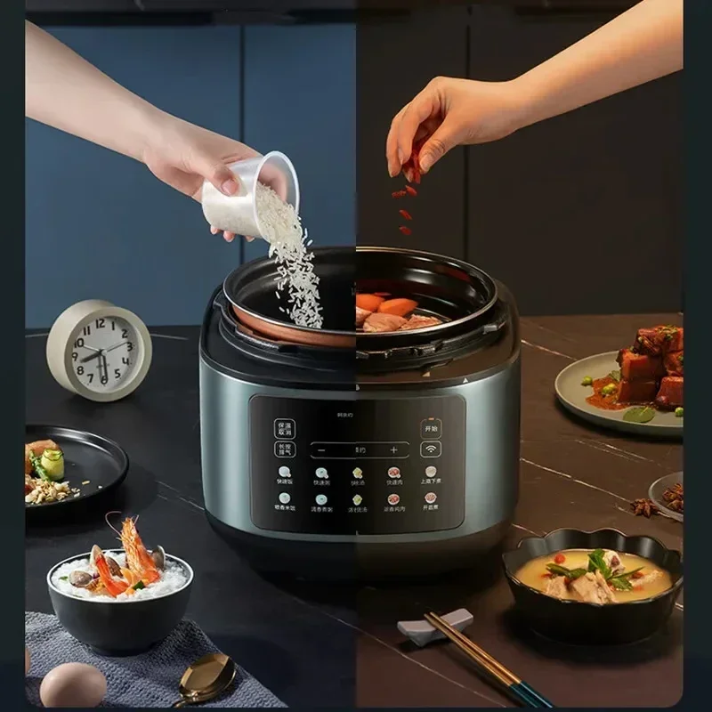 Midea High Pressure Cooker 5L Automatic Intelligent Rice Cooker 2 Inner Pots with Steamer Electric Pressure Cooker Multicooker 5