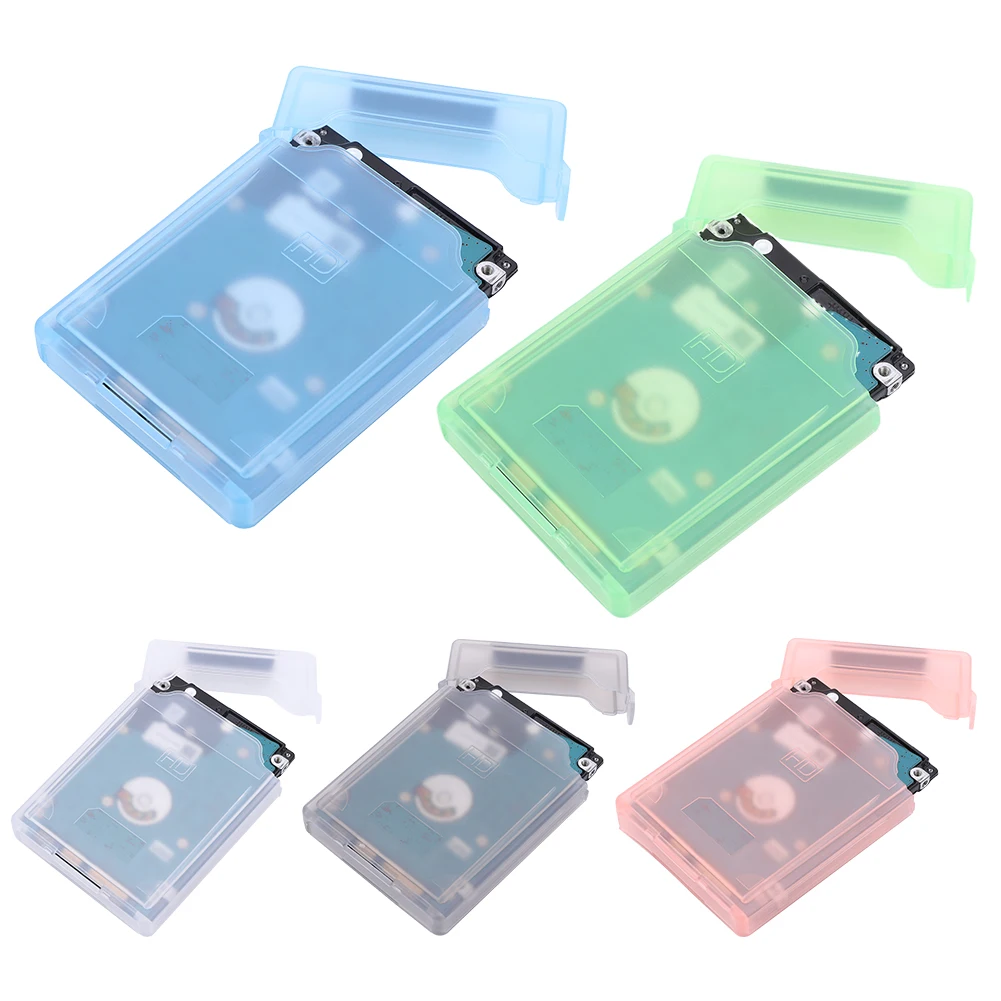2.5 Inch Hard Drive Storage Case Plastic 2.5 in HDD SSD Protective Case Shockproof Anti-static SSD Hard Disk Protector Dustproof hard disk case