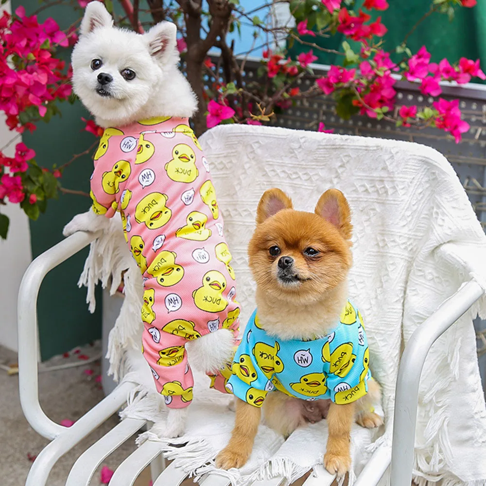 Pijama doce Kawaii para animais de estimação, desenho animado, macacão  listrado, roupas para cães pequenos, gatinho e cachorro, camisa fofa,  primavera e outono - AliExpress