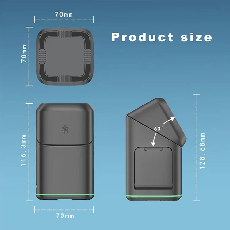 شاحن لاسلكي QI2 للسيارة حامل جوال 30 واط