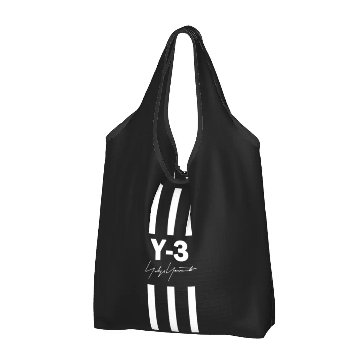 

Многоразовые черные пакеты для продуктов Yohji Yamamoto 3Y, складные сумки для покупок, машинная стирка, большая Экологически чистая легкая сумка для хранения