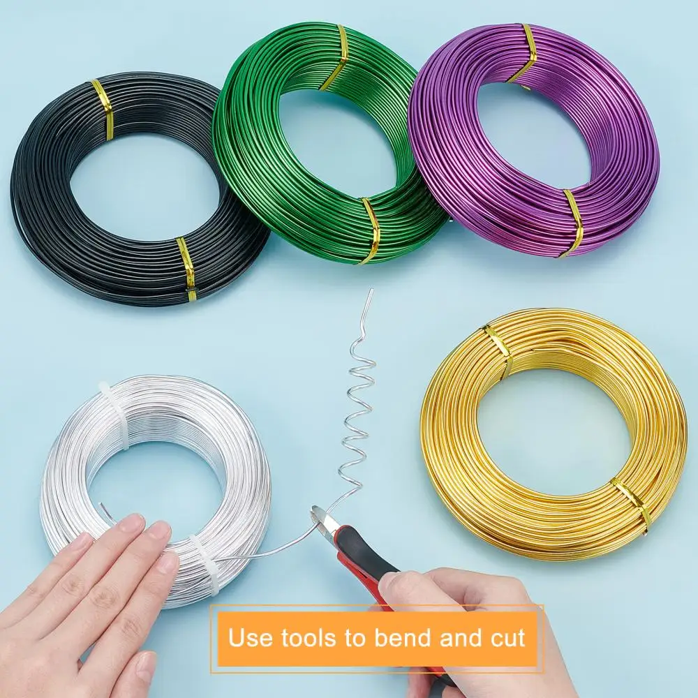 500g 2mm Jewelry Craft Aluminum Wire Bendable Metal Sculpting Wire for DIY Jewelry Findings Bonsai Trees Floral Art Crafts Makes
