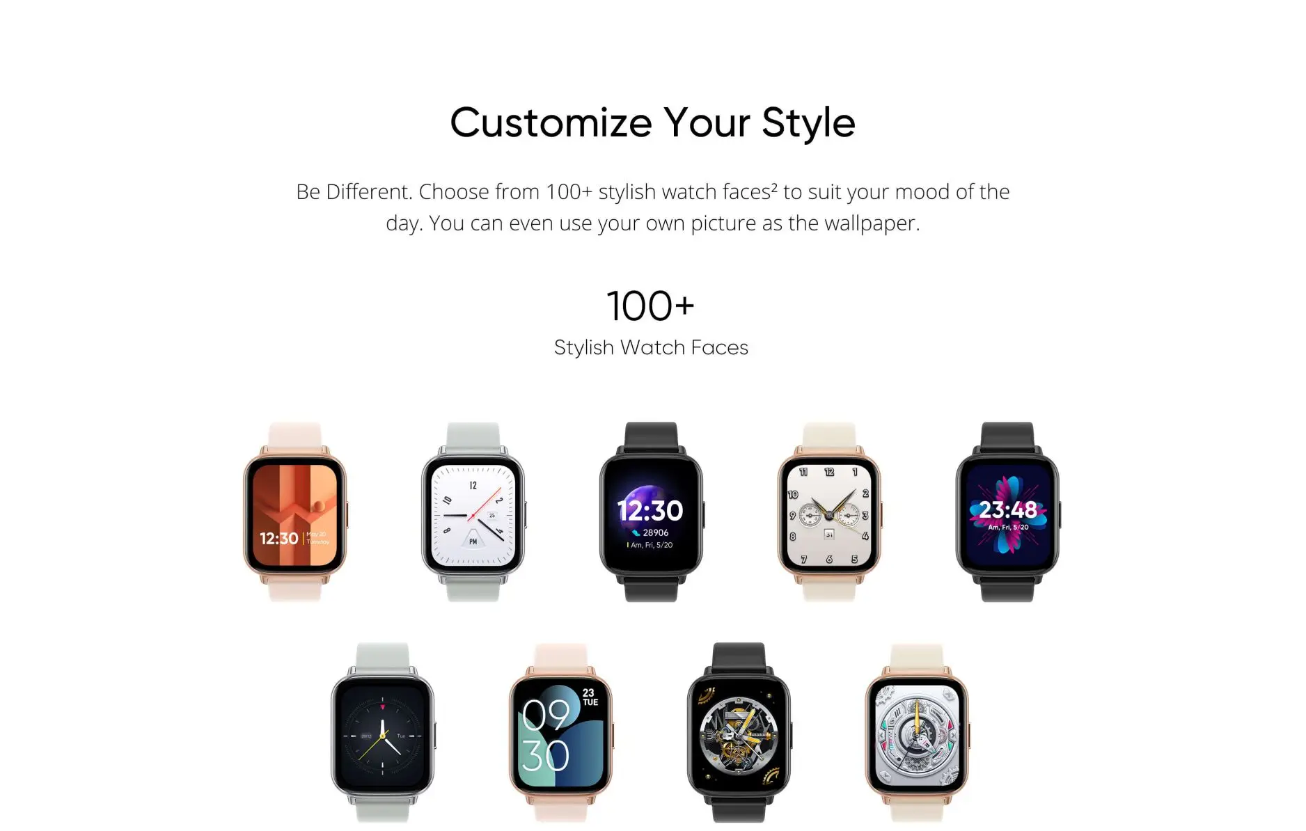 Realme DIZO Watch 2 Smart Watch 1.69 inch Full Touch Screen Waterproof Bluetooth Smartwatch Men Women for Android Xiaomi iOS