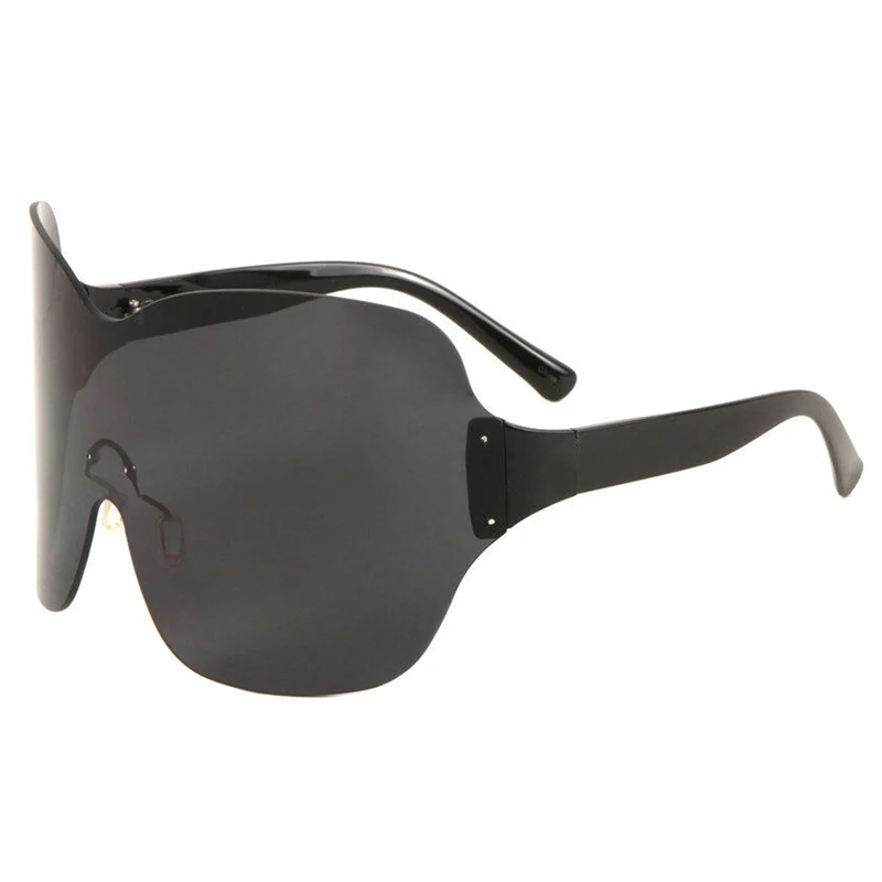 Frameless Oversized Big Large Xl Visor Style Sunglasses  display picture 3