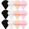 2/12Pcs Triangle Velvet Powder Puff  Make Up Sponges for Face Eyes Contouring Shadow Seal Cosmetic Foundation Makeup Tool 1