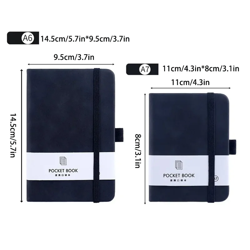 A6/A7 Pocket Notepad Sketchbook 100 Sheets Portable Mini Notebook 5 Colors Not Drop Pages
