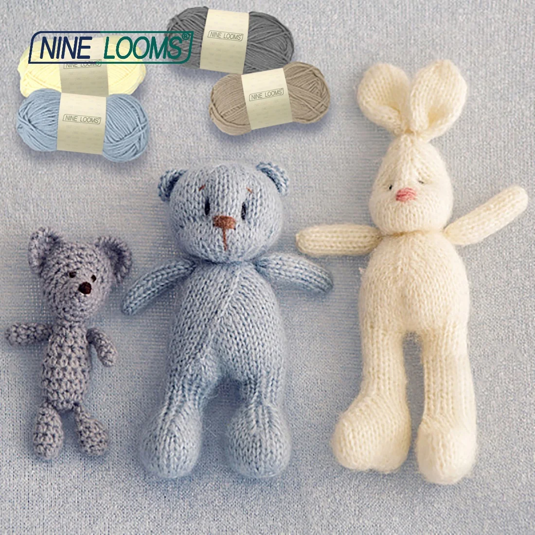 NINE LOOMS Acrylic Crochet Yarn 50g Soft 5-Strand Thread Doll Fabric Baby Blanket Sweater Scarf Hand Knitting Needlework Craft 5