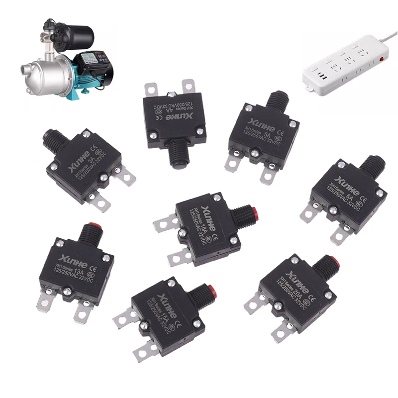 

3A 4A 5A 6A 7A 8A 10A 12A 13A 15A 18A 20A Thermal Switch Circuit Breaker Current Overload Protector Overload Switch