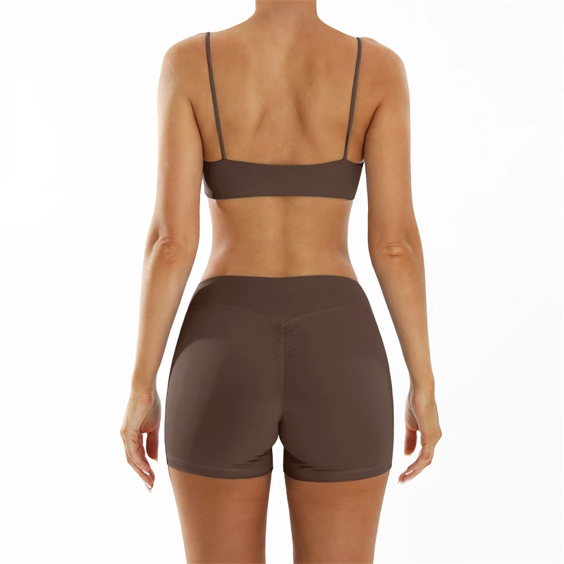 Summer Yoga Set Short 2 Piece Fitness Suit Sport Workout Outfit Women's Tracksuit Scrunch Gym Clothes Female Exercise Sportswear