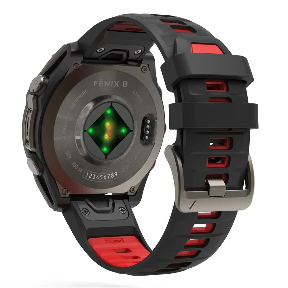 Fenix8 Uhrenarmband für Garmin Fenix 8 47mm 51mm E 7 7X/Epix Pro/6 6X 5X Plus/Enduro 3 QuickFit 26mm 22mm Silikonarmband – Detail 16