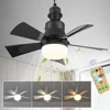 LED Ceiling Fan With Light E27 Socket Remote Control Dimmable 30W Modern Smart Wireless Fans Lighting For Bedroom Garage Kitchen 1