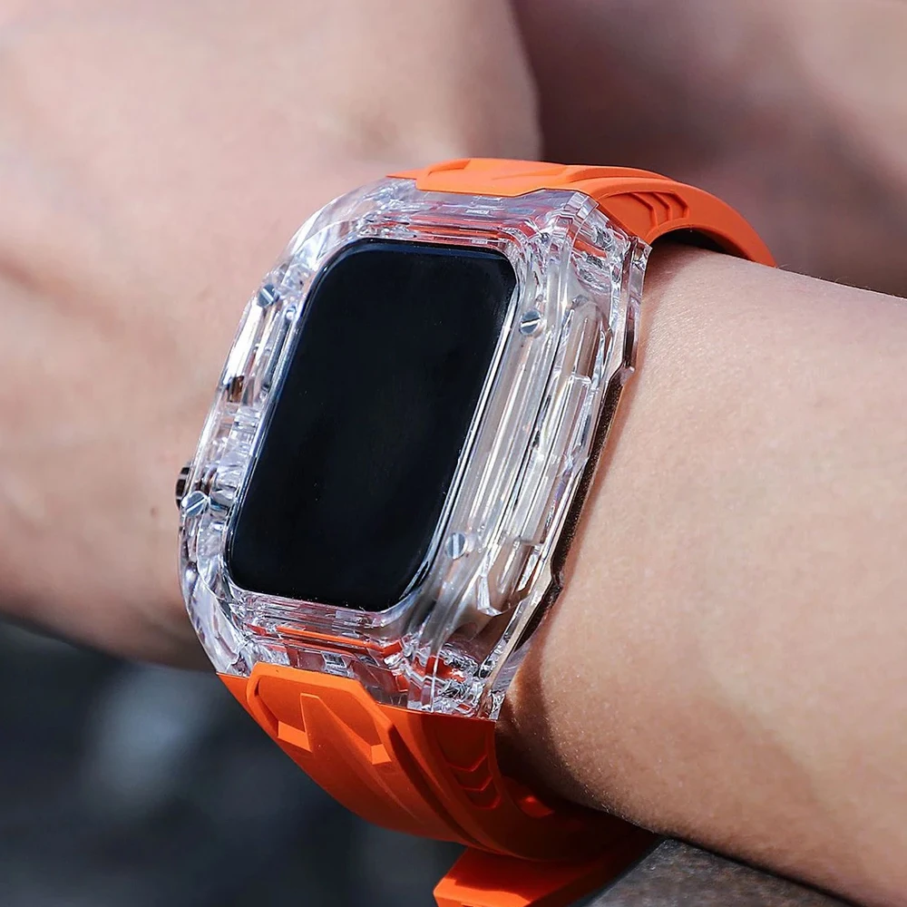 Enhanced Protective Transparent Case and TPU Strap
