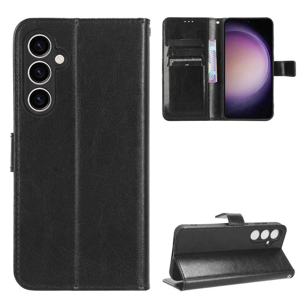 Per Samsung Galaxy S23 Fe Luxury Flip Pu Leather Wallet Lanyard Stand Case Per Samsung S23Fe Muslimate Phone Bag