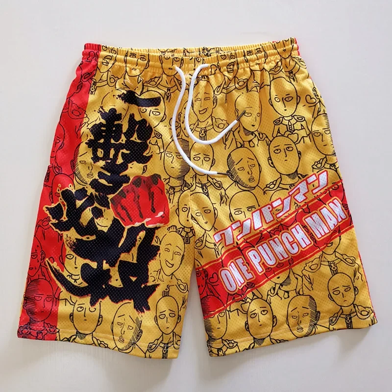 

Anime One Punch Saitama Shorts Eyelet Fabric Cosplay Summer Beach Man Pants