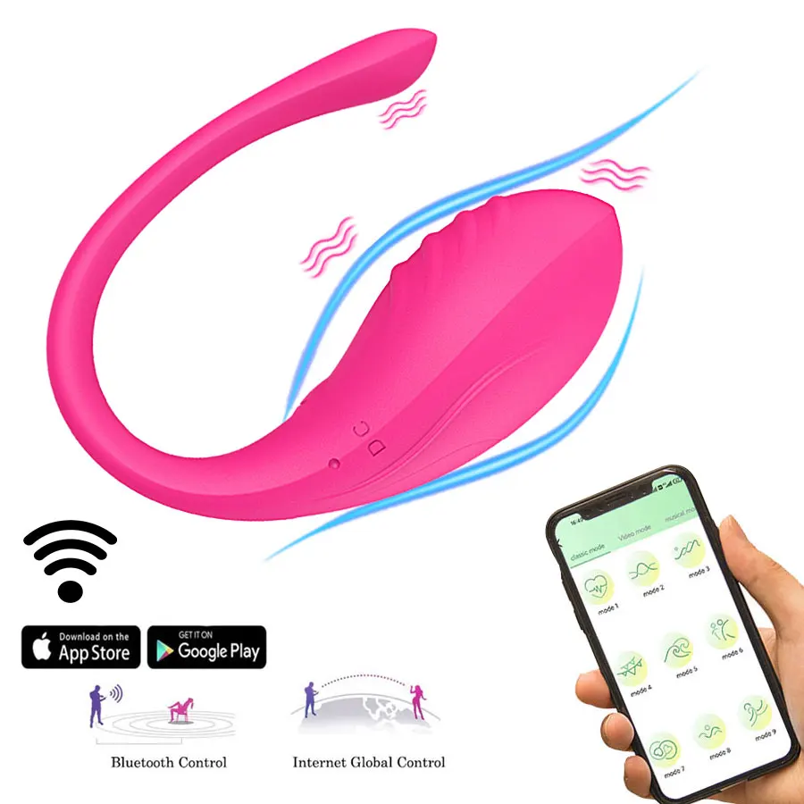 Wireless Bluetooth G Spot Dildo Vibrator for Women App Internet Remote Control Wearable Vibrating Egg Clit Massage Sex Toy Adult