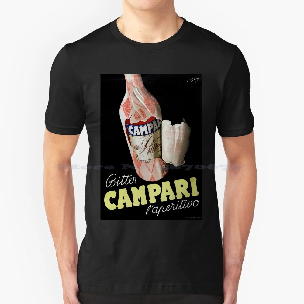 Tear Of The Wrap T Shirt 100% Cotone Tee Vintage Campari Cocktail Hottime Classic Spritz Liquore Amaro