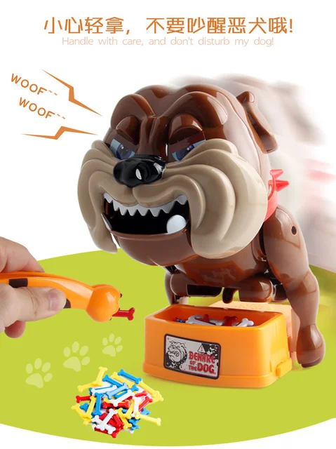 Novelty Multi-color Bones Evil Dog Bite Finger Board Game Parent-child Toy Stealing Bone Tidy Scary Toy Creative Plastic Dog Toy 4