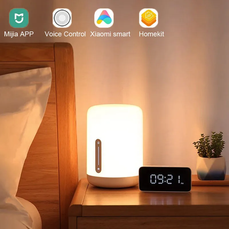 Xiaomi Mijia Touch Lampada Da Tavolo A Led Mood Night Light 2 Ampia Area Luminosa Lampada Da Comodino Per Camera Da Letto Smart Voice Control Mi Home