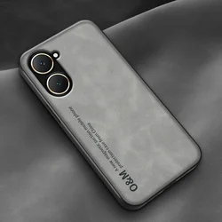 Shockproof Magnetic Car Holder Protective Case for VIVO Y27 5G (Light Grey)