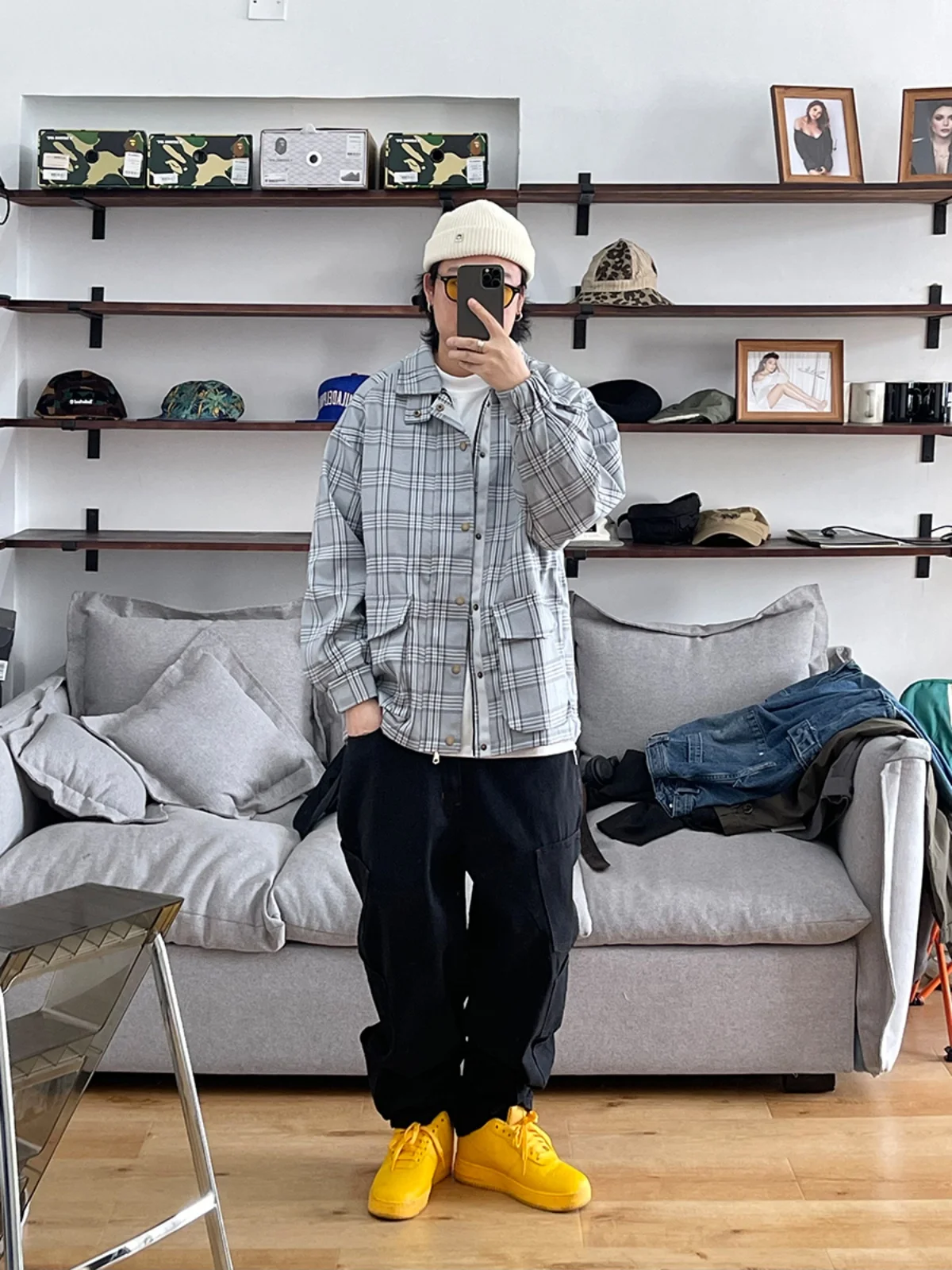 Men's Korean Cargo Jeans Hip Hip Baggy Multi-Pocket