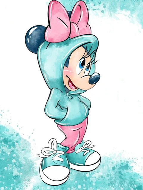 Disney-Pintar por número com moldura para adulto, desenhos animados da  princesa mickey, desenho por números, pintura acrílica sobre tela,  decoração de parede - AliExpress