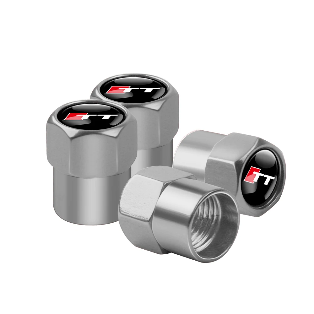 Premium Car Metal Wheel Tire Valve Air Stem Caps - Set of 4