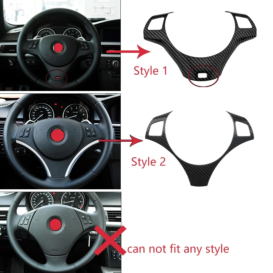 Für BMW 3er M Sport 335i 325i E90 E91 E92 E93 2005-2011 Auto Innen Lenkrad Trim Abdeckung formteile Dekorieren