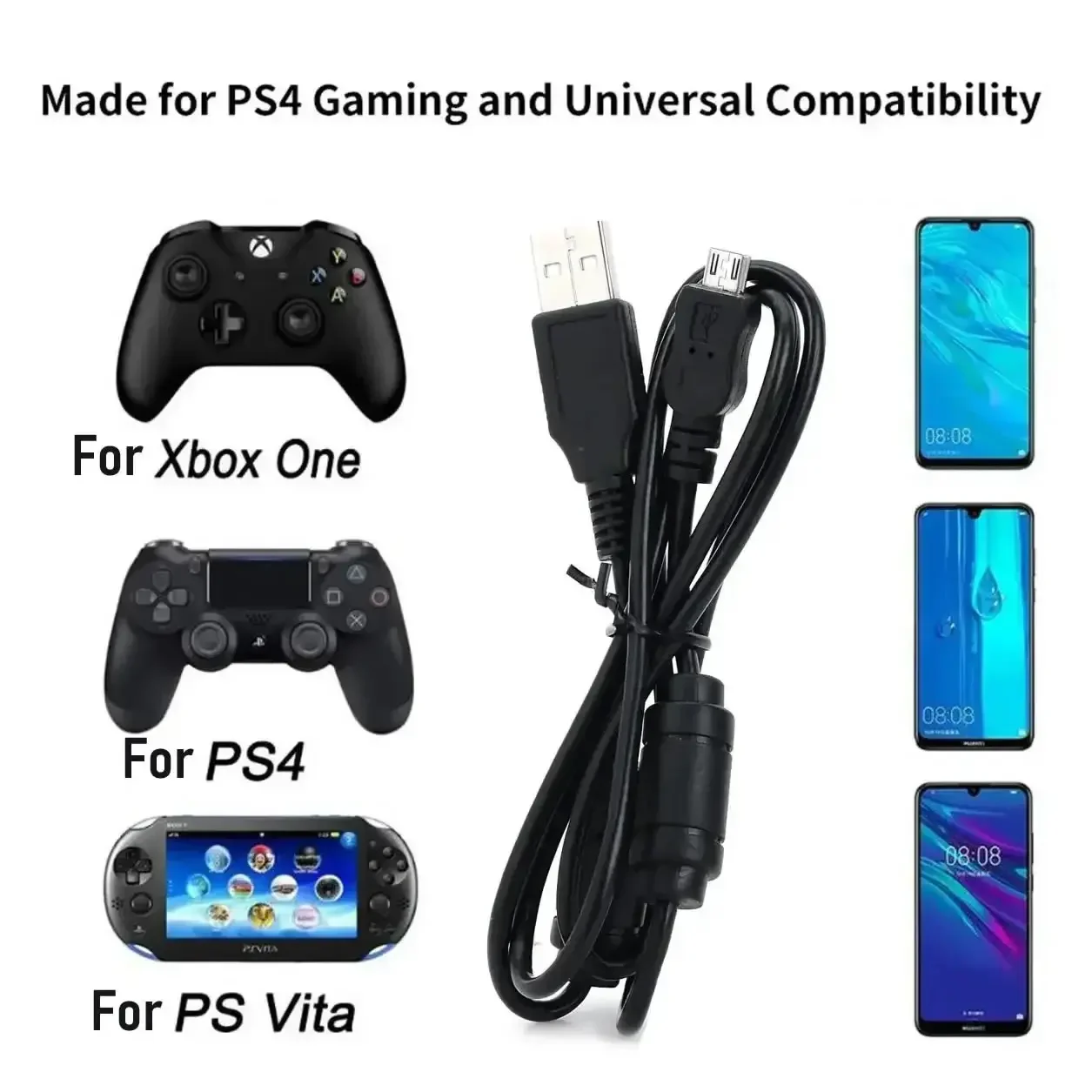 High-Performance Micro USB Data Cable with Anti-Interference Magnetic Ring