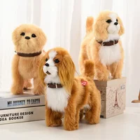 New Simulation Electric Pet Dog Voice Control Walking Nodding Music Touch Robot Animal Plush Pet Children’s Toy Gift
