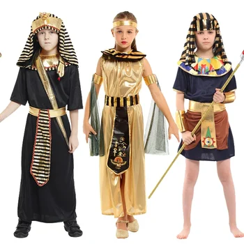 Children  Ancient Egypt Egyptian Pharaoh Cleopatra Prince Princess Costume for Kids Cosplay Anime Cosplay