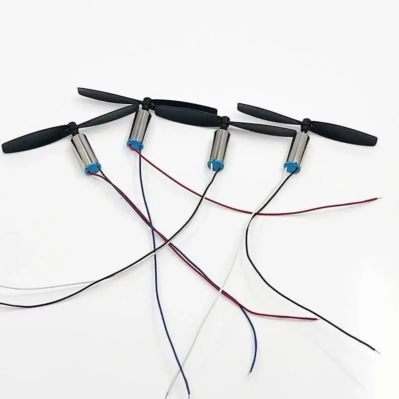Lot De 4 Moteurs Sans Noyau 7x16 Mm + Hélices Pour Drone RC - 3V/3.7V, 55000 Tr/min, Sens CW/CCW