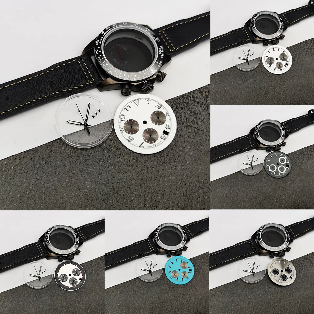 40MM Men's Watch Case VK63 Movement Multifunctional Time Code Watch