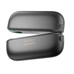 Rechargeable Magnetic Hand Warmer Set with Digital Display - Portable Pocket Heater Gift (Black)