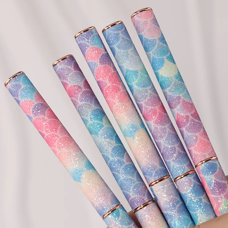 12 Style Mermaid Honeycomb Handle Nail Art Acrylic UV Gel Extension Brush Flower Design Drawing Painting Pen Manicure Set 5