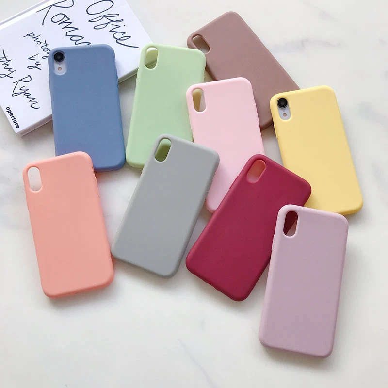 Candy Case For Apple iPhone 11 12 13 Pro XR X XS Max 7 8 6s 6 Plus 5S 5 SE 2020 2022 Soft Silicone Cover Shell Case Coque Funda cool iphone 12 cases