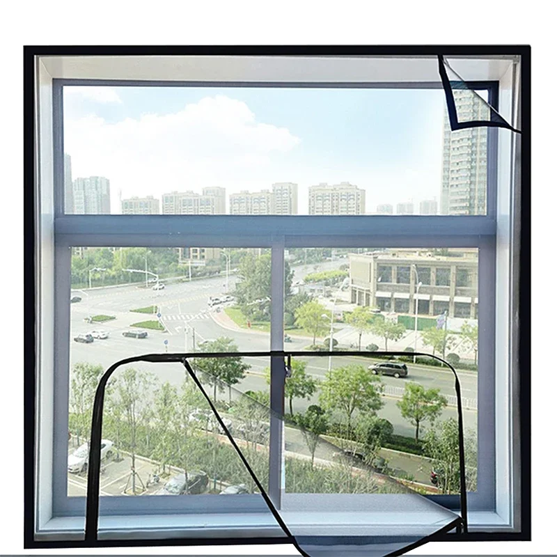 Nowy styl z ekranem na zamek błyskawiczny siatka okienna ekran anty-moskitiera moskitiera na drzwi kurtyna może być dostosowana do domu niewidoczne