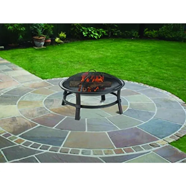 WAD15121MT Brushed Copper Wood Burning Outdoor Firebowl for Patio and Garden Use Elegant Decorative Fireplace with Durable Meta 6